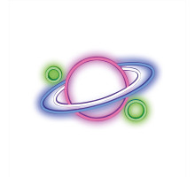 Dekorativní LED neon Planeta multicolor