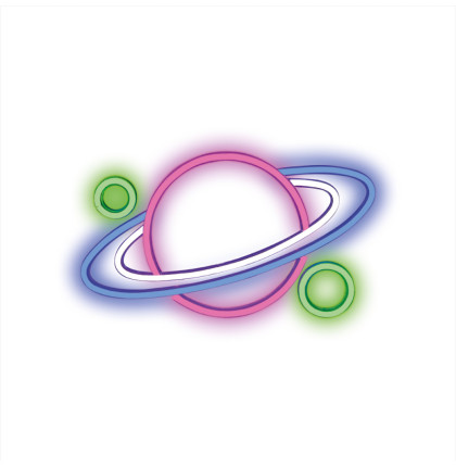 Dekorativní LED neon Planeta multicolor