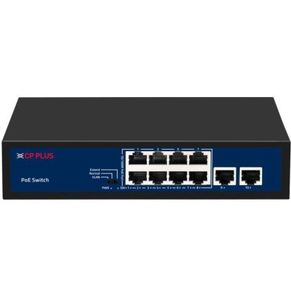 CP-DNW-HPU8H2-96-V2 Osmiportový 10/100 Mbps PoE switch s 2x 10/100 Mbps uplinkem