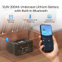 Renogy PRO 200Ah 12V LiFePO4 s výhřevem, Bluetooth, Lithium Smart Battery - pod sedadlo