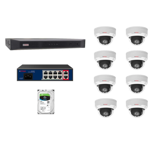 CP-VNS-8CAM20 Sada kamerového systému 2.0 Mpix, včetně NVR, PoE switche a HDD 2TB CP-VNS-8CAM20 Sada kamerového systému 2.0 Mpix, včetně NVR, PoE switche a HDD 2TB