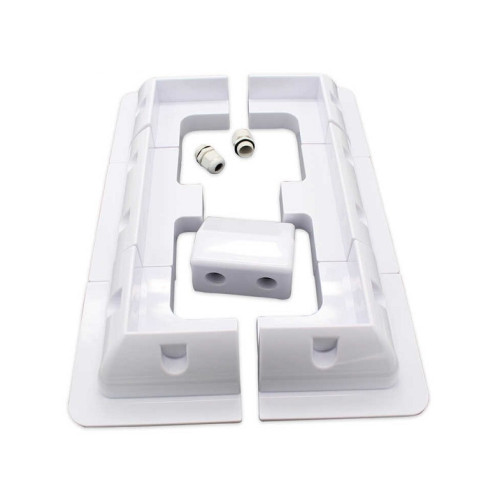 Držáky plastové pro uchycení solárních panelů + průchodka - bílé (7ks sada) Držáky plastové pro uchycení solárních panelů + průchodka - bílé (7ks sada)