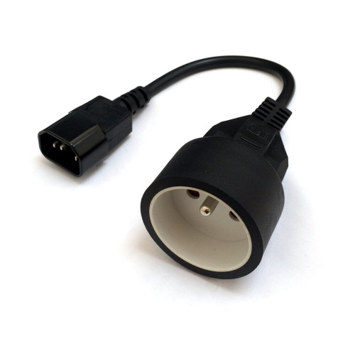 Prodlužovací kabel s 1 zásuvkou pro připojení do UPS, 30cm