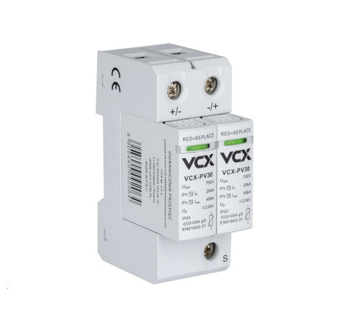 Přepěťová ochrana VCX PV30 DC třída T2 (C) 2P 700V