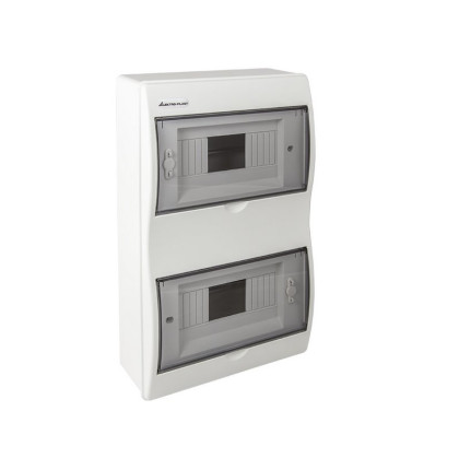 Rozvaděč RN-16 Fala (N+PE) IP40 plastový 2x8 nástěnný / průhledné dveře Rozvaděč RN-16 Fala (N+PE) IP40 plastový 2x8 nástěnný / průhledné dveře