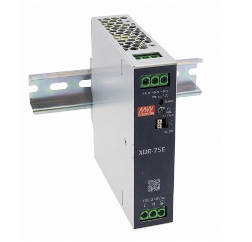 MEAN WELL XDR-75E-48 Průmyslový napájecí zdroj na DIN lištu 75W 48V