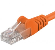 PremiumCord Patch kabel UTP RJ45-RJ45 level 5e 0.25m oranžová