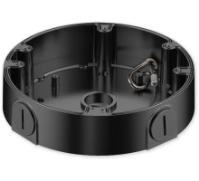 PFA138-B -V2 nástěnný zapojovací box kulatý, černý, průměr 161 mm