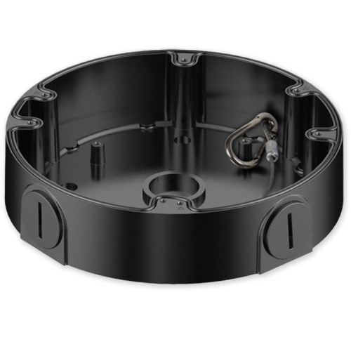 PFA138-B -V2 nástěnný zapojovací box kulatý, černý, průměr 161 mm