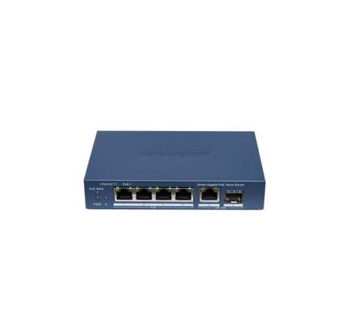 DS-3E1506P-EI/M-4P1T1F 6 portový switch - 4x PoE 30W 1Gbps + 1x uplink RJ-45 1Gbps + 1x uplink… DS-3E1506P-EI/M-4P1T1F 6 portový switch - 4x PoE 30W 1Gbps + 1x uplink RJ-45 1Gbps + 1x uplink…