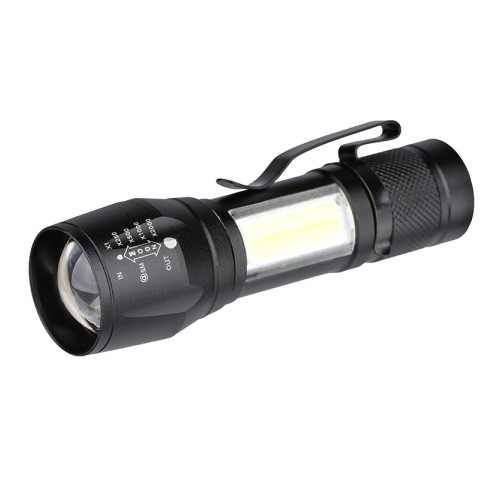 Solight LED kovová svítilna nabíjecí, 150 +60lm, Li-Ion, černá Solight LED kovová svítilna nabíjecí, 150 +60lm, Li-Ion, černá