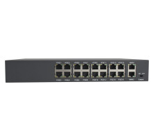 AI-PS-HT1612 Šestnáctiportový 10/100 Mbps PoE switch s 2x gigabitovým uplinkem