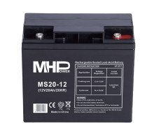 MHPower MS20-12 LEHCE POŠKOZENÉ, olověný akumulátor AGM 12V/20Ah, Terminál T1 - M5 MHPower MS20-12 LEHCE POŠKOZENÉ, olověný akumulátor AGM 12V/20Ah, Terminál T1 - M5