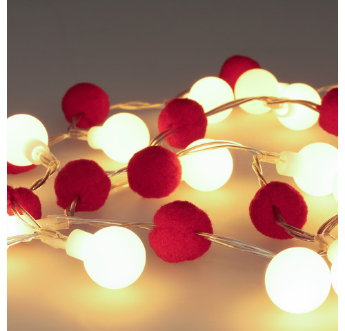 Solight LED vánoční řetízek červená-bílá, 20x LED, 1,5m, 2xAA Solight LED vánoční řetízek červená-bílá, 20x LED, 1,5m, 2xAA