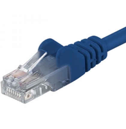 PremiumCord Patch kabel UTP RJ45-RJ45 level 5e 0.25m modrá