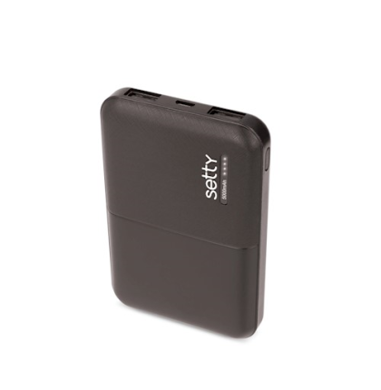 Powerbanka Setty 5000mAh, 12Wčerná