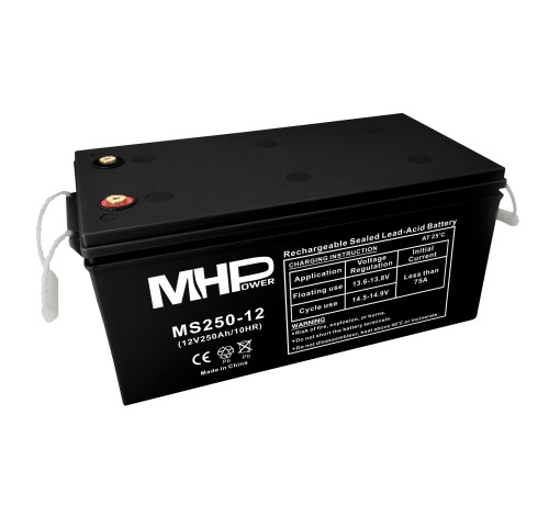 MHPower MS250-12 olověný akumulátor AGM 12V/250Ah, Terminál T3 - M8