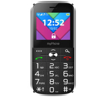 Telefon myPhone Halo C Senior černý s nabíjecím stojánkem