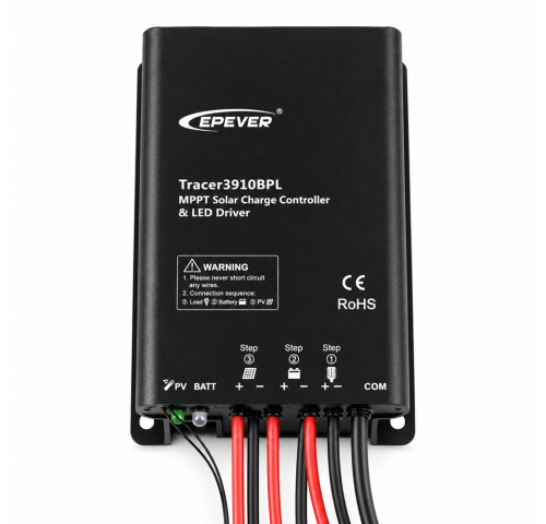 Epever Tracer3910BPL solární MPPT regulátor, 12/24V, 15A, vstup 100V, RS-485 komunikace, IP67 Epever Tracer3910BPL solární MPPT regulátor, 12/24V, 15A, vstup 100V, RS-485 komunikace, IP67