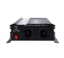 Měnič napětí Carspa CAR1.6KUR-242 - Z VÝSTAVY, 24V/230V+USB 1600W, modifikovaná sinus