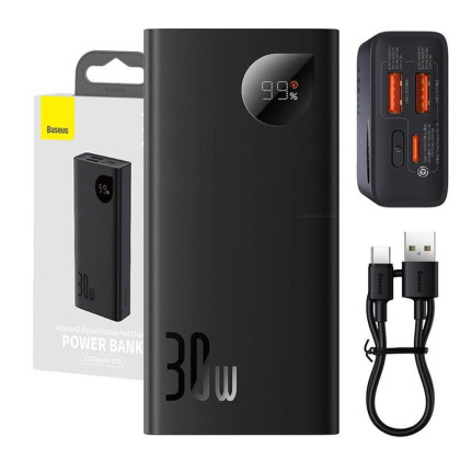 Powerbanka Baseus Adaman2 10000mAh, 30W černá