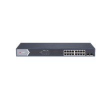 DS-3E0518P-E/M 16x POE | 16 x 1Gb | 2x 1 Gb SFP | snížený výkon 125 W | bez managementu |…