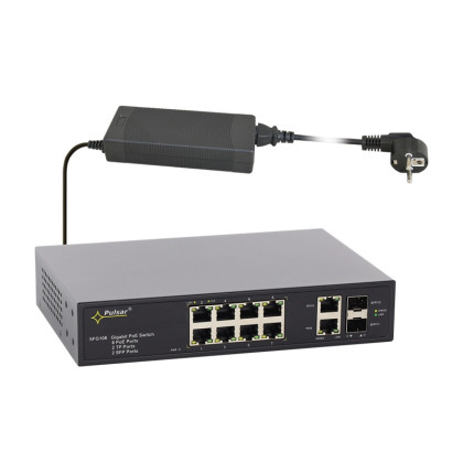 SFG108 12 portový switch – 8x PoE 30W 1Gbps + 2x uplink RJ-45 1Gbps + 2x uplink… SFG108 12 portový switch – 8x PoE 30W 1Gbps + 2x uplink RJ-45 1Gbps + 2x uplink…