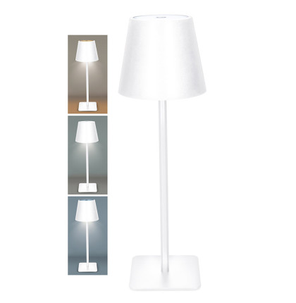 Solight LED nabíjecí lampička Lucca, 120lm, změna CCT, stmívání, bílá
