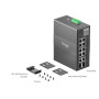 Switch TP-Link IES210GPP průmyslový, 2x SFP combo, 8x GLan s Poe+, 240W, DIN, Omáda SDN