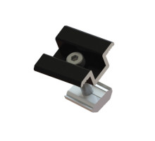 Držák středový - Zapuštěný 30-35mm ČERNÝ pro solární panely na lištu, hliníkový