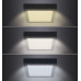 Solight LED mini panel CCT, přisazený, 18W, 1530lm, 3000K, 4000K, 6000K, čtvercový, černá barva
