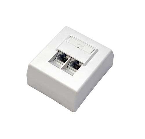 Zásuvka 2xRJ45 5e FTP 45° na omítku Zásuvka 2xRJ45 5e FTP 45° na omítku