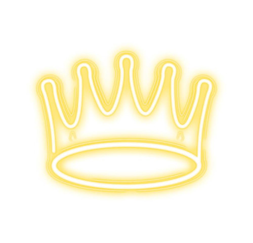 Dekorativní LED neon Koruna teplá bílá
