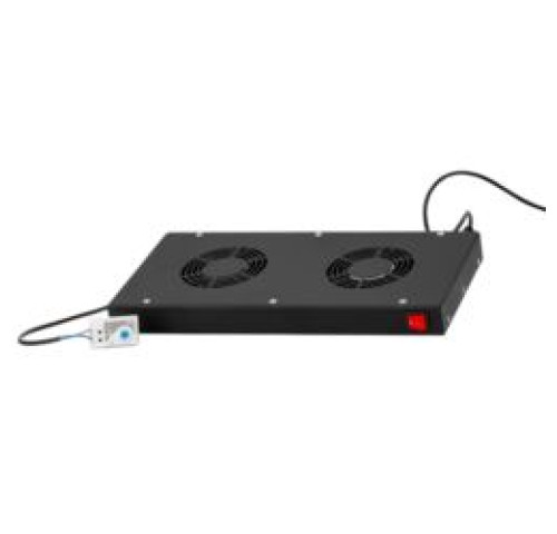 AI-V19-1U-2WT-B Ventilátorová police pro 19