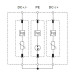 Přepěťová ochrana VCX PV50 DC třída T1T2 (B+C) 3P 1000V 12.5 kA GDT s plynovým jiskřištěm