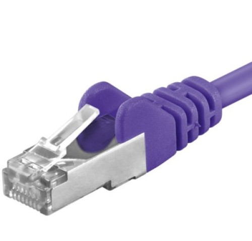 Premiumcord Patch kabel CAT6a S-FTP, RJ45-RJ45, AWG 26/7 1,5m fialová