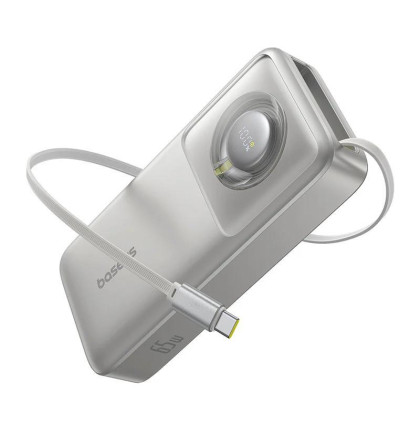 Powerbanka Baseus OS Free2Pull 10000mAh, 30W, s kabelem USB-C šedá