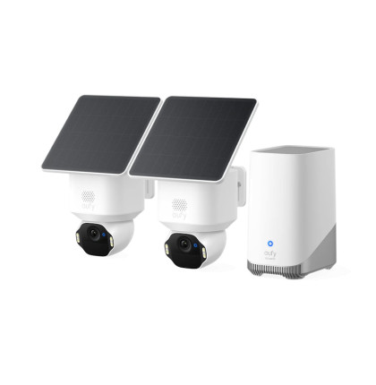 Venkovní kamera se solárním nabíjením Anker eufy E42 (sada 2ks+jednotka Homebase 3) 4K bílá Venkovní kamera se solárním nabíjením Anker eufy E42 (sada 2ks+jednotka Homebase 3) 4K bílá