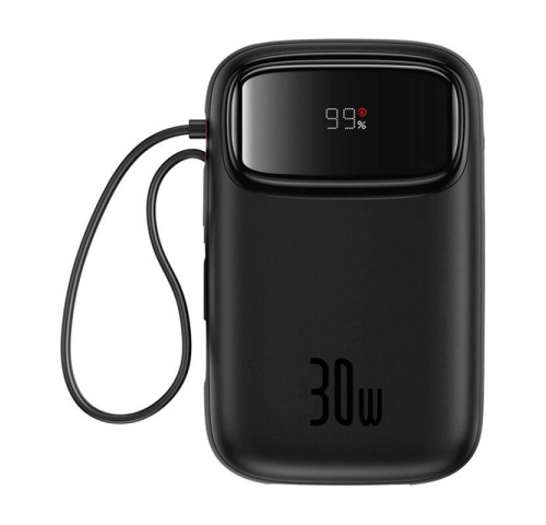 Powerbanka Baseus Qpow2 10000mAh, 30W, s kabelem USB-C černá