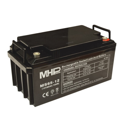 MHPower MS65-12 olověný akumulátor AGM 12V/65Ah, Terminál T3 - M8