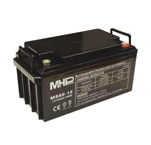 MHPower MS65-12 olověný akumulátor AGM 12V/65Ah, Terminál T3 - M6