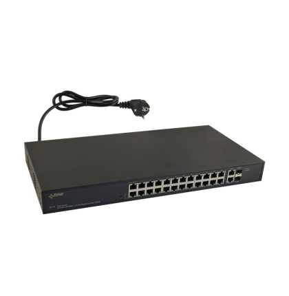SF124 24 portový switch – 24x PoE 30W 100Mbps + 2x uplink RJ-45 1Gbps + 2x… SF124 24 portový switch – 24x PoE 30W 100Mbps + 2x uplink RJ-45 1Gbps + 2x…