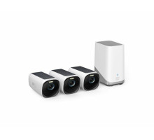 Venkovní kamera se solárním nabíjením Anker eufy S330 (sada 3ks+jednotka HomeBase 3), 4K bílá