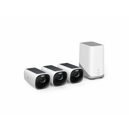 Venkovní kamera se solárním nabíjením Anker eufy S330 (sada 3ks+jednotka HomeBase 3), 4K bílá