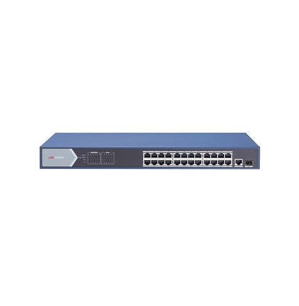 DS-3E0526P-E 24x POE | 25x 1 Gb | 1x 1 Gb SFP | výkon 370 W | bez managementu | dosah…