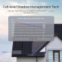Solární panel Renogy 200W mono, úprava ShadowFlux, černý rám Solární panel Renogy 200W mono, úprava ShadowFlux, černý rám