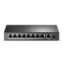 Switch TP-Link TL-SF1009P 9x LAN, 4x PoE+, 67W, kov, poškozený obal Switch TP-Link TL-SF1009P 9x LAN, 4x PoE+, 67W, kov, poškozený obal
