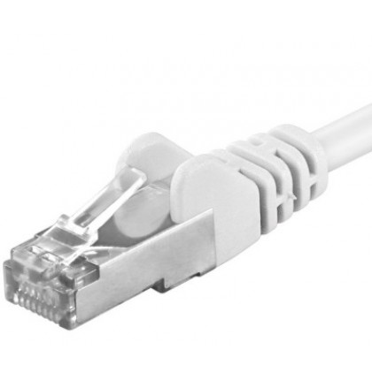 Premiumcord Patch kabel CAT6a S-FTP, RJ45-RJ45, AWG 26/7 1m bílá