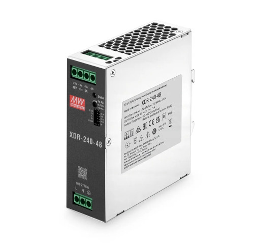 MEAN WELL XDR-240-48 Průmyslový prémiový zdroj na DIN lištu 240W 48V