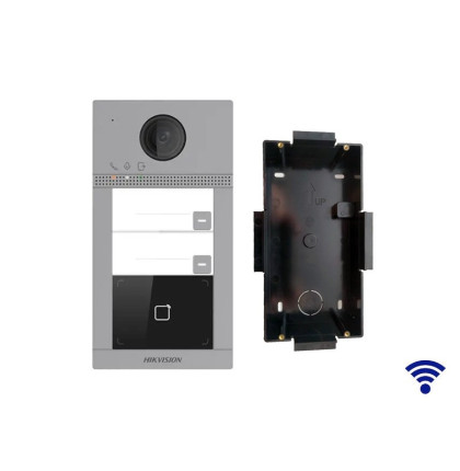 DS-KV8213-WME1(C)/Flush 2 Mpx Villa 2 tlačítková, dveřní stanice, Hliníkové šasi, Rozlišení…